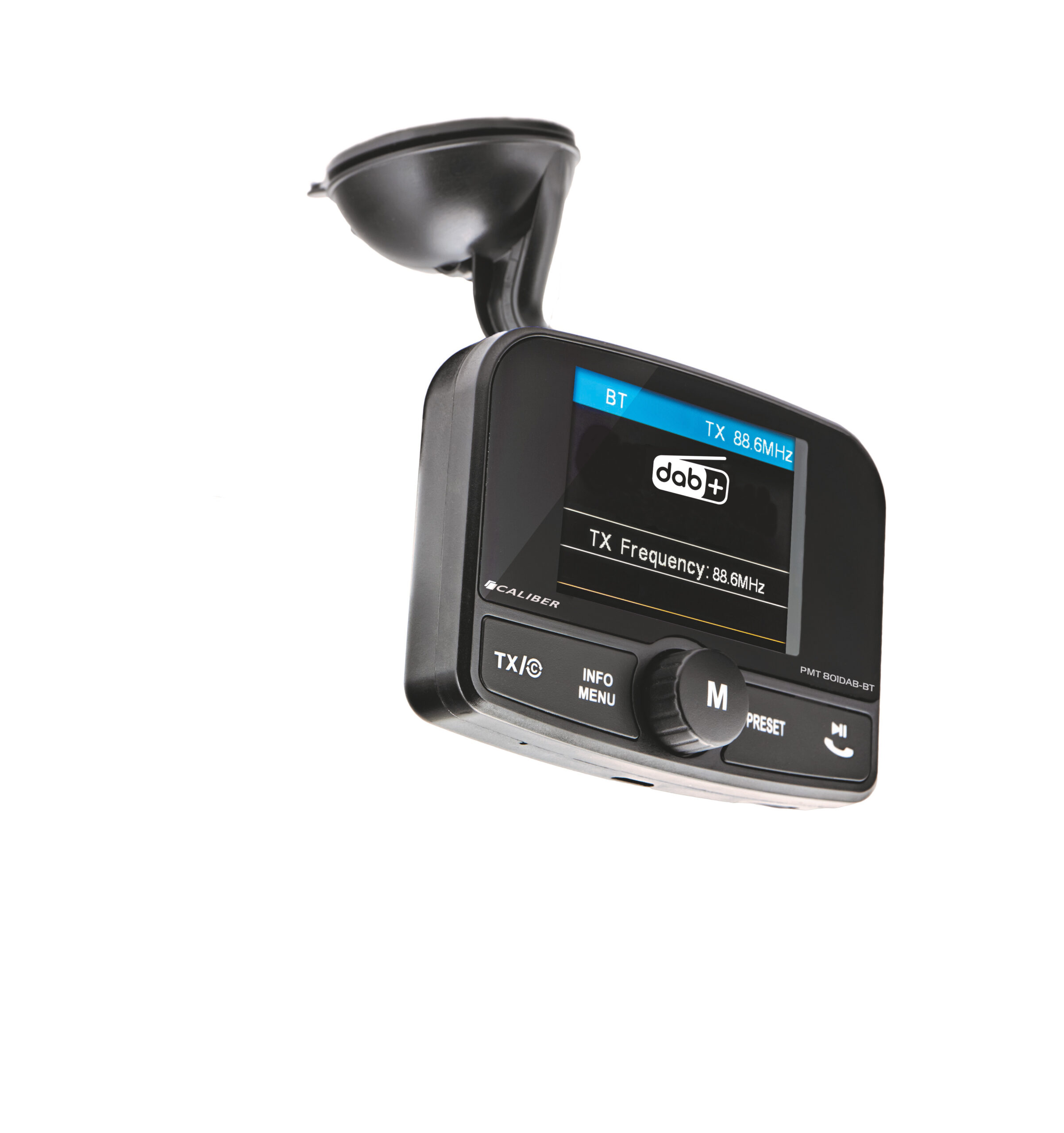 Caliber PMT801DAB-BT- FM transmitter met dab+  en carkit - Zwart