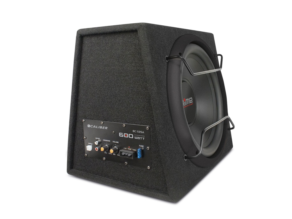 Subwoofer with built in amplifier 600 watts 12 inch woofer 25 to 3500 Hz crossover RCA