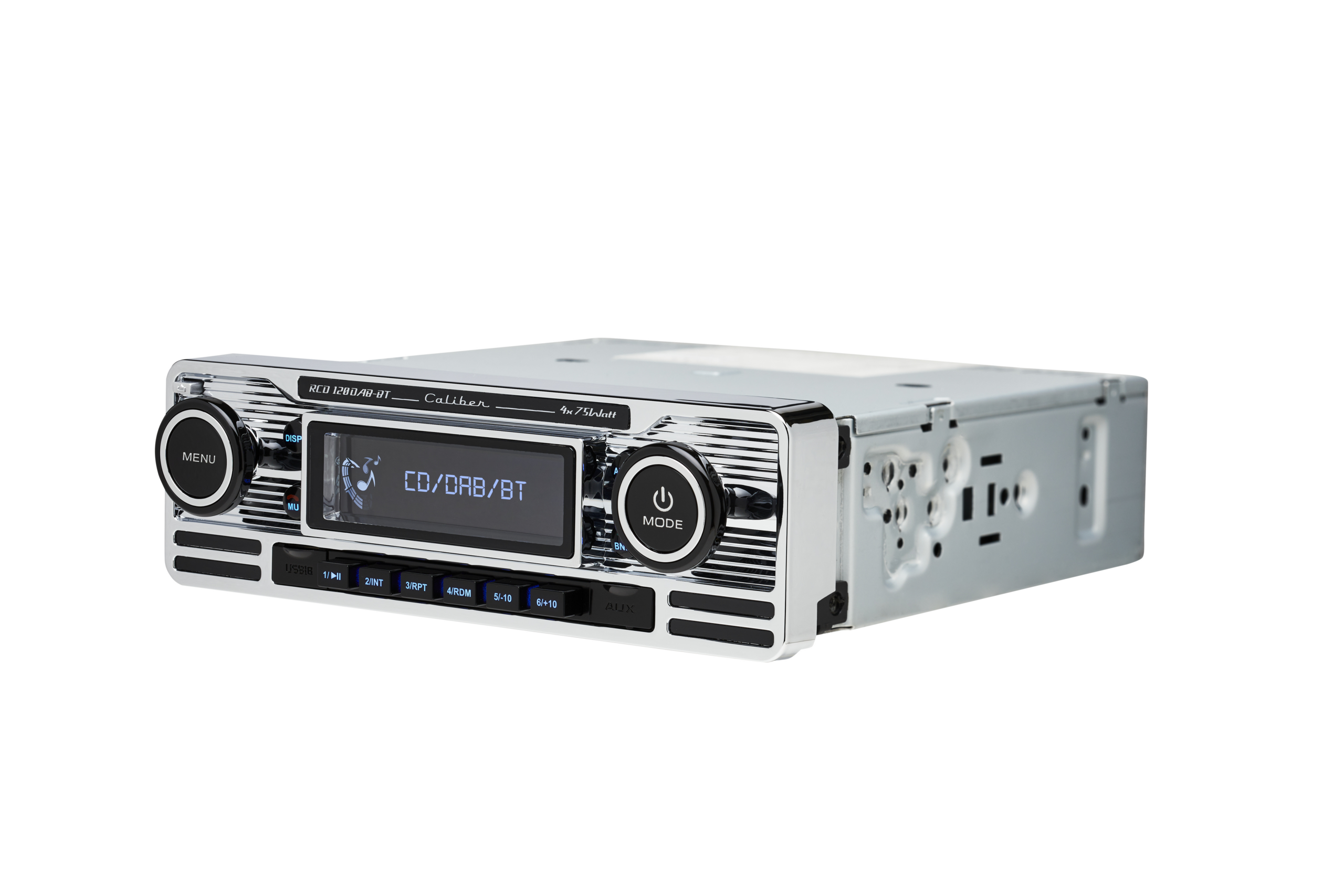 doorgaan met smeren heel veel Autoradio met Bluetooth, CD Speler, DAB+ en FM Radio - USB - 1 DIN - Retro Chroom Design (RCD120DAB-BT) | Caliber doorgaan met smeren heel veel Autoradio met Bluetooth, CD Speler, DAB+ en FM Radio - USB - 1 DIN - Retro Chroom Design (RCD120DAB-BT) | Caliber