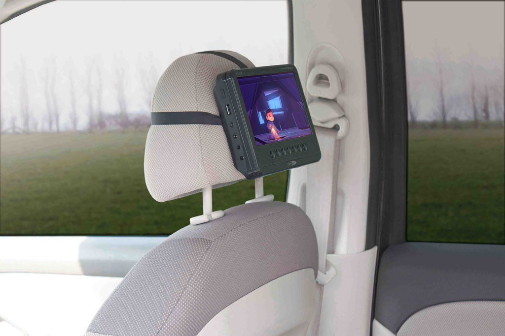 Draagbare DVD speler Auto Set Van 2 Schermen 7 Inch Met Accu Voor 1.5 Uur Speeltijd