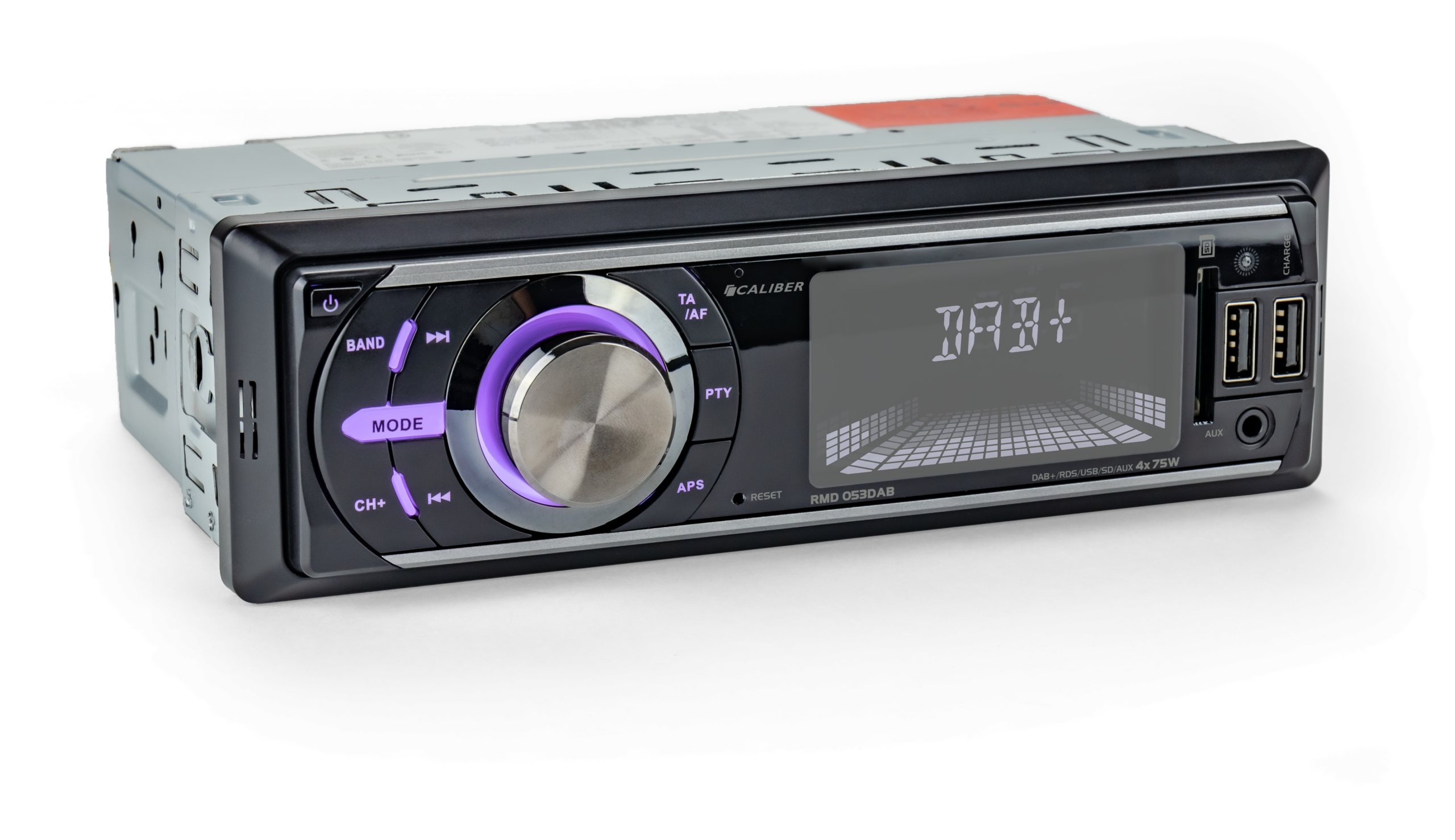 fontein potlood vier keer Autoradio met USB Lader, DAB+ en FM Radio - 4 x 75 Watt - Enkele DIN - RCA Uitgang (RMD053DAB) | Caliber fontein potlood vier keer Autoradio met USB Lader, DAB+ en FM Radio - 4 x 75 Watt - Enkele DIN - RCA Uitgang (RMD053DAB) | Caliber