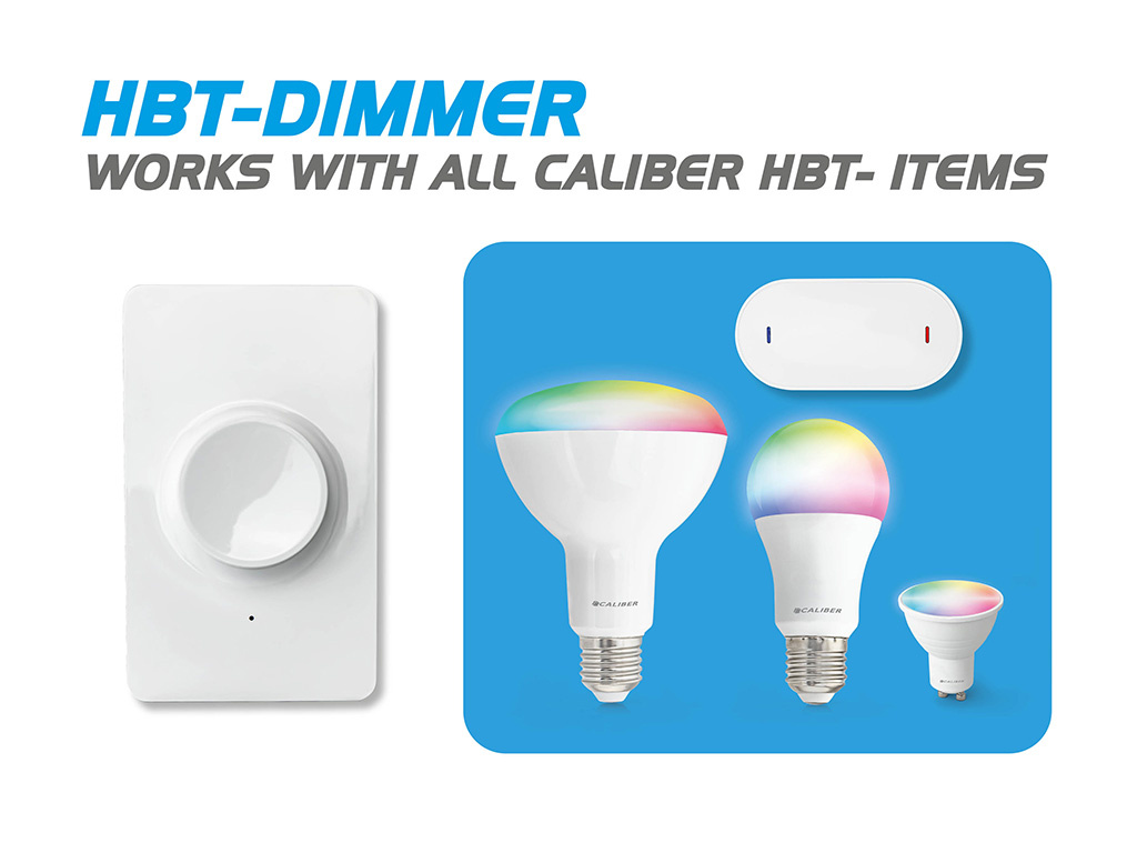 Draadloze Smart Lamp Dimmer - Bluetooth Schakelaar Slimme Lamp - Bevestiging Boren (HBT-DIMMER) | Caliber