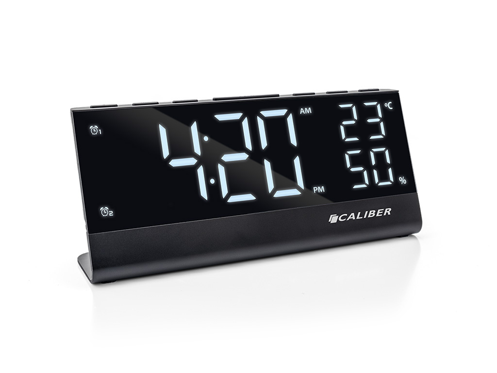 Digital clock radio with FM Radio - Temperature and humidity - Dual ...