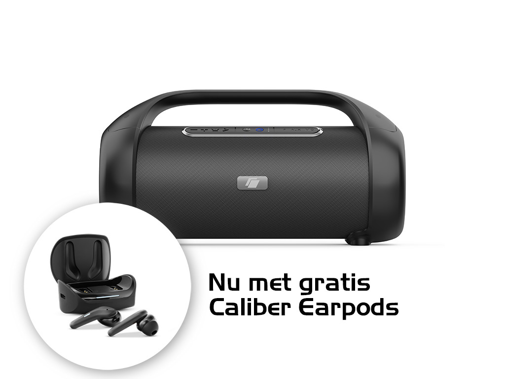 Kwik plaats Bier Statement Bluetooth Speaker Draadloos - Met Gratis Earpods Met Oplaadcase -  Draadloze Oordopjes Bluetooth® technologie - Active Noise Canceling |  Caliber