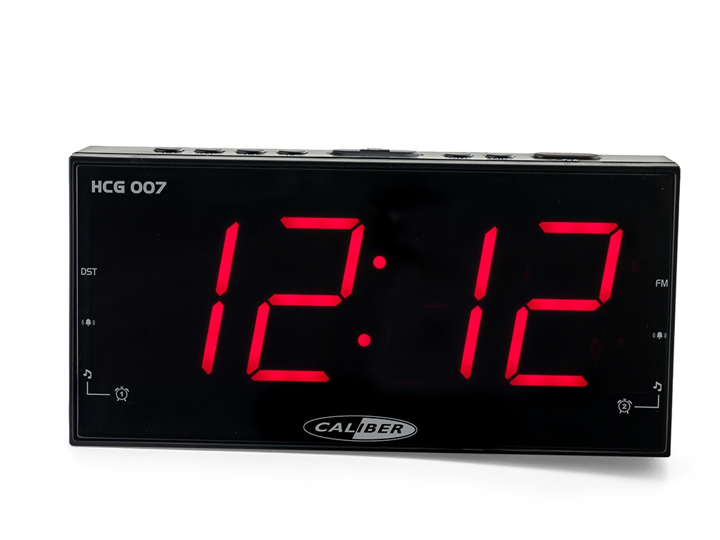 Digital Alarm Clock Radio Roommate Large Display LCD AM/FM Retro Clock