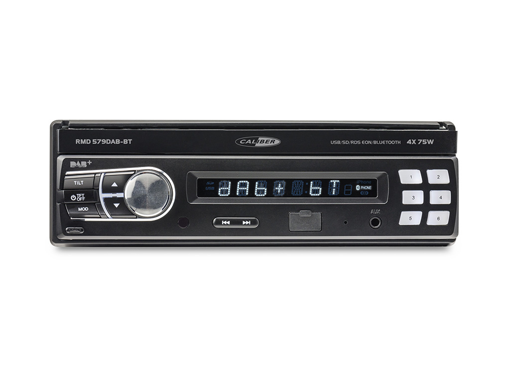 Autoradio mit Bluetooth und Flip Screen - 1 DIN - DAB+ und FM  (RMD579DAB-BT) | Caliber