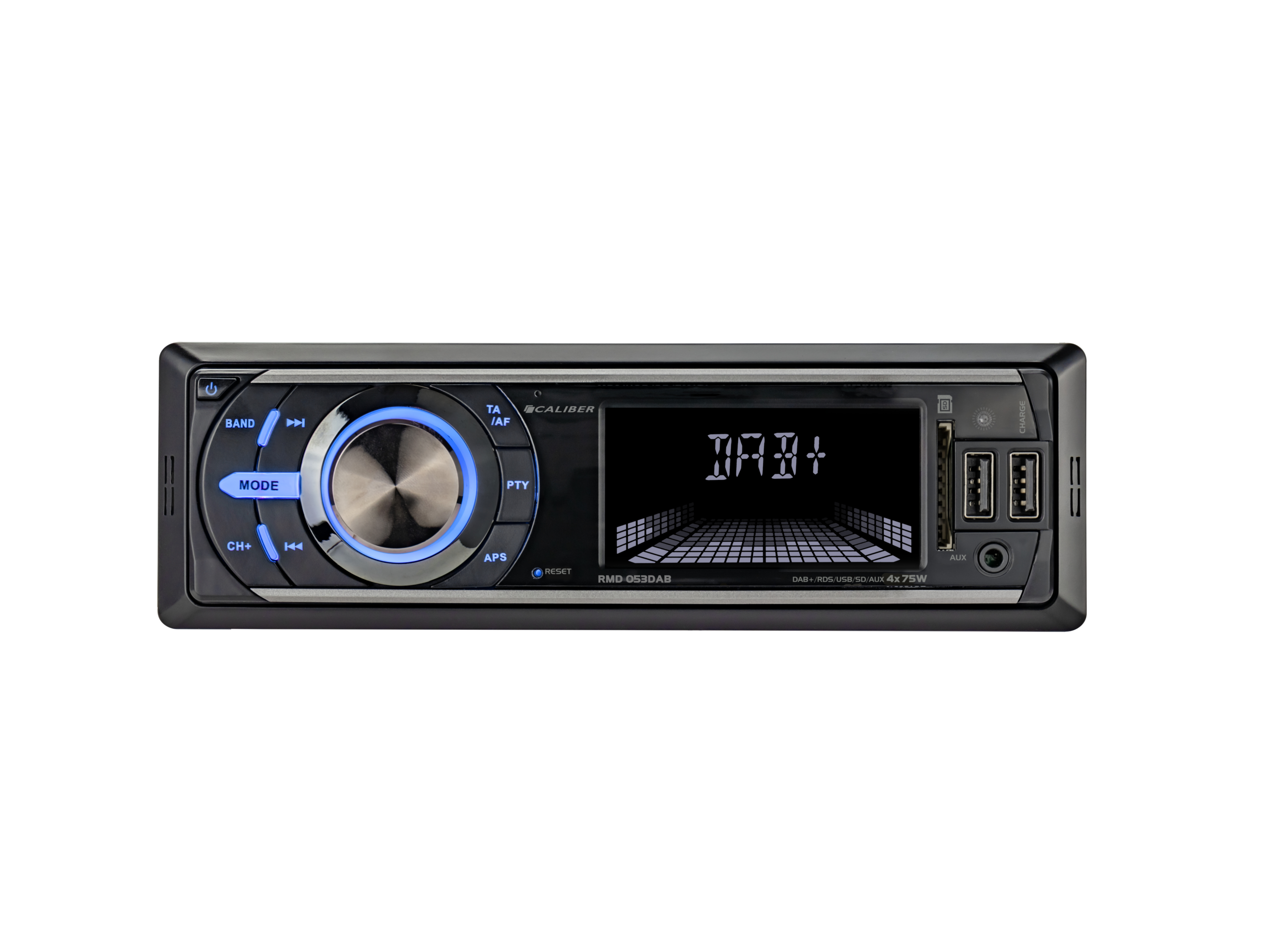 fontein potlood vier keer Autoradio met USB Lader, DAB+ en FM Radio - 4 x 75 Watt - Enkele DIN - RCA Uitgang (RMD053DAB) | Caliber fontein potlood vier keer Autoradio met USB Lader, DAB+ en FM Radio - 4 x 75 Watt - Enkele DIN - RCA Uitgang (RMD053DAB) | Caliber