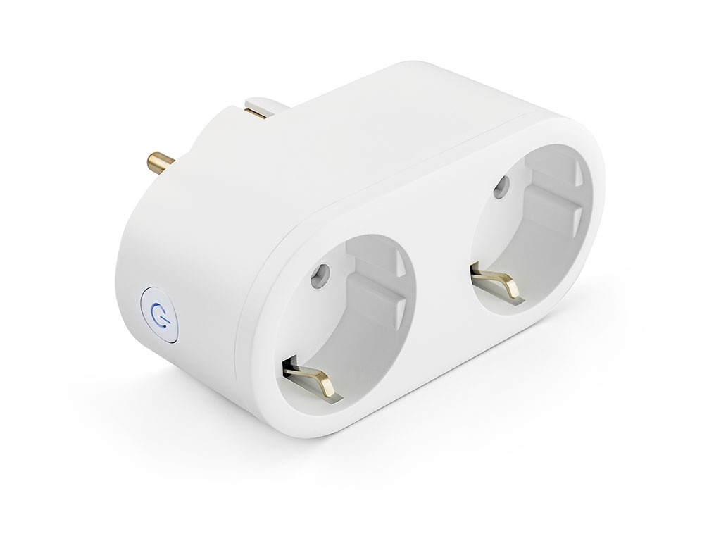 Graveren zakdoek twintig Dubbele Slimme Stekker - Smart Plug Voor Energiebesparing - Google Home,  Amazon Alexa en Siri (HWP121E) | Caliber