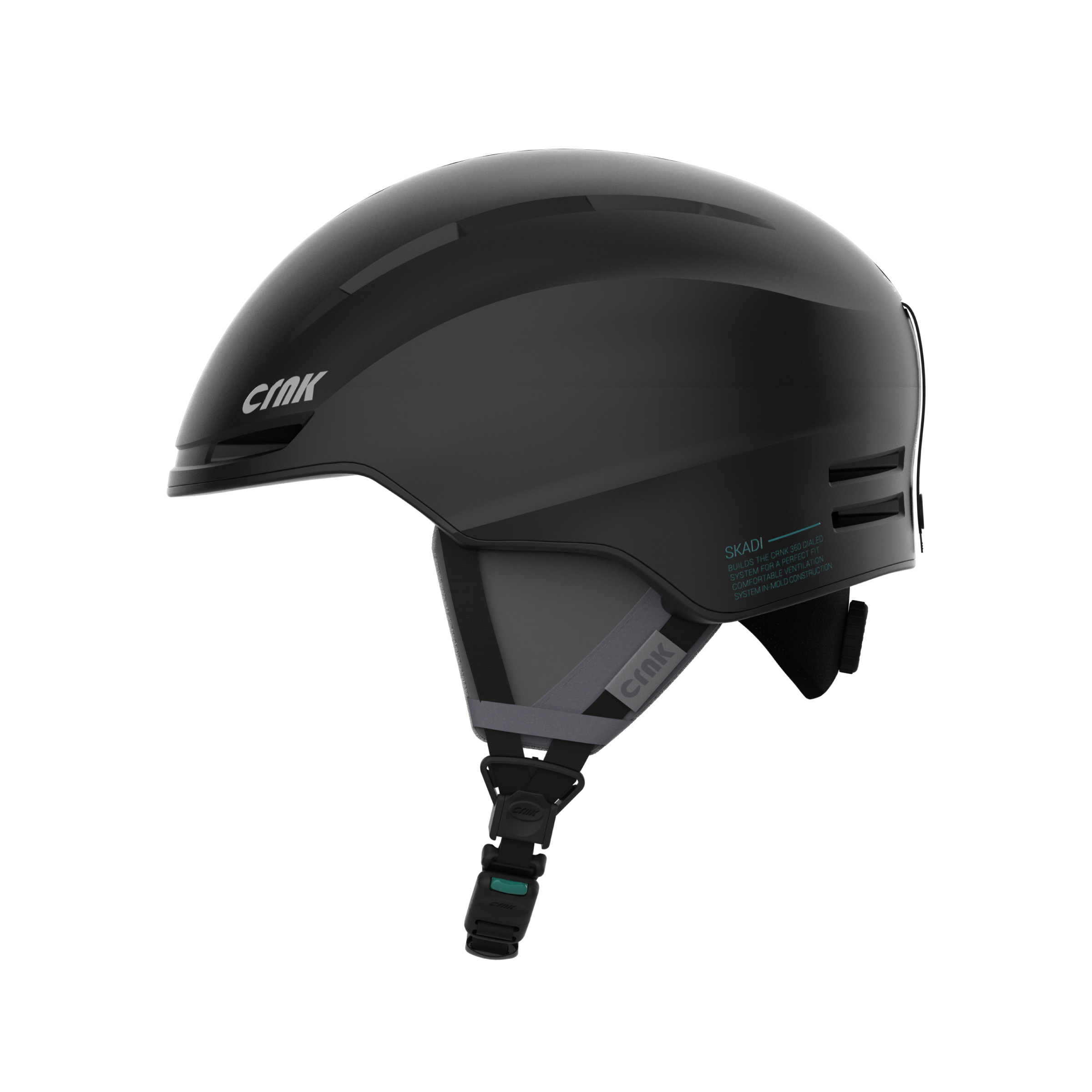 CRNK Skadi Skihelm – Dames Heren Unisex – Magnetische sluiting – Zwart - Maat L