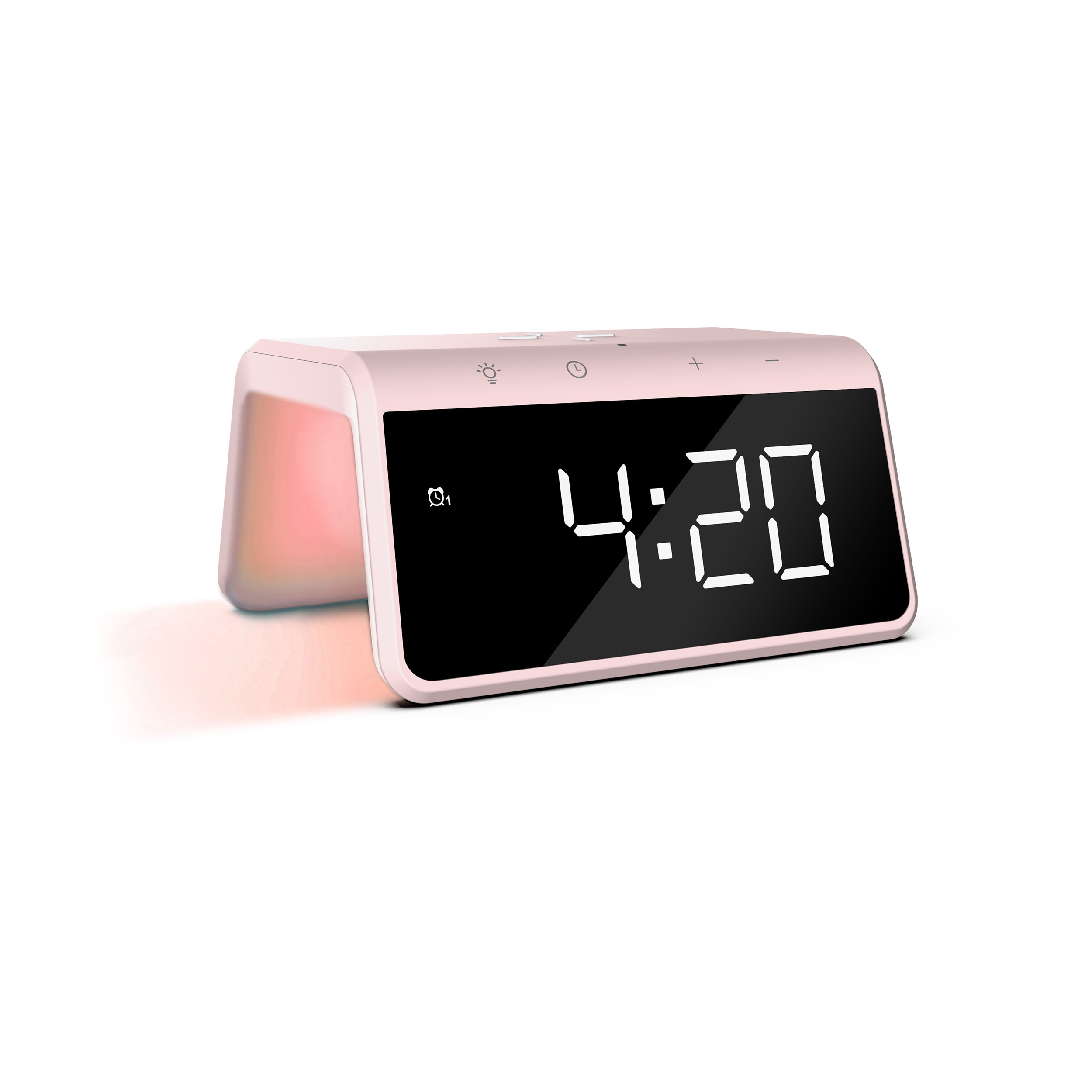 Digitale Wekker - Draadloze Oplader Voor Telefoon - Wake Up Light - Roze (HCG019QI-PI)
