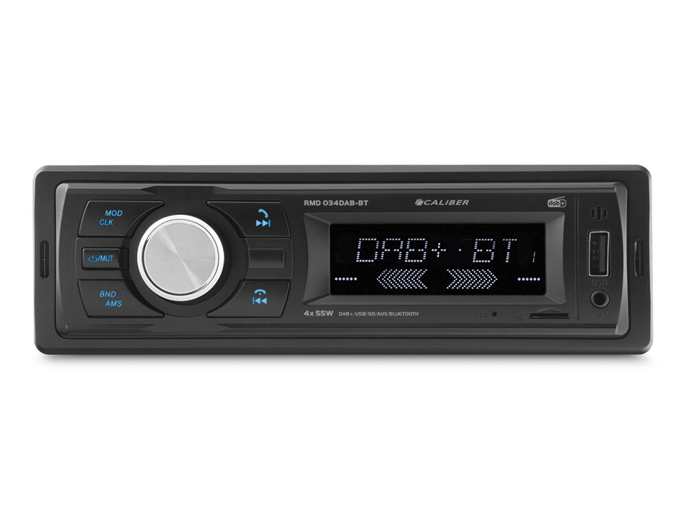 Autoradio met Bluetooth, USB, DAB+ en FM Radio - 1 DIN - 4 x 55 Watt Vermogen - Inclusief Microfoon (RMD034DAB-BT)