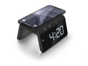 VORRINC Digitale wekkerradio kan opnemen alarmbeltonen, mobiele telefoon tijd synchroniseren, 3 alarmen, bluetooth, snooze, dimmer, volumeregeling, slaaptimer, datum, dag van de week en wekker met