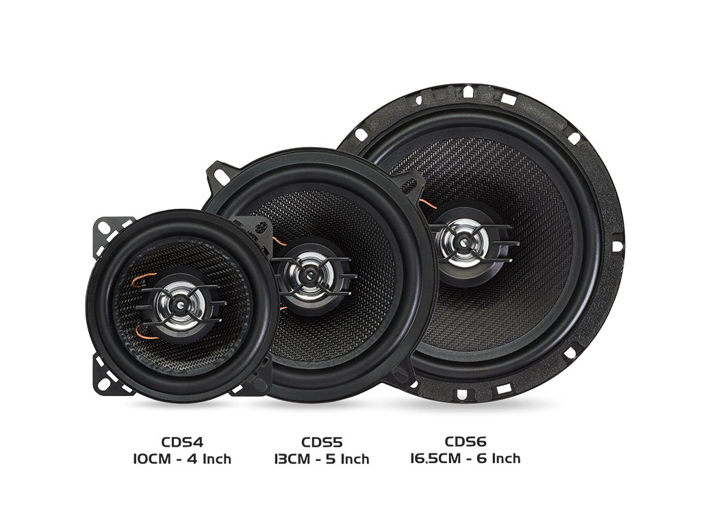 Caliber Car Speaker Car Speaker Set of 2 3 Way Coaxial Speakers - Max. 120W - 50W RMS - Mounting brackets included - Black - 185 x 98 x 115mm