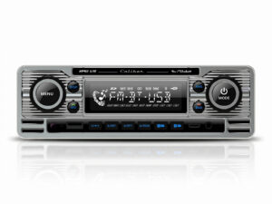 Autoradio met Bluetooth - 1 DIN - USB - 18 Voorkeurzenders - Retro Look (RMD120BT)