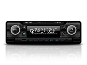 Autoradio met Bluetooth, FM-Radio, USB en AUX - 1 DIN - 75 Watt - Retro Design (RMD120BT-B)