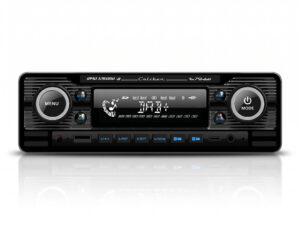Autoradio met DAB+ - USB - Bluetooth® technologie  4x75Watt  - Retro look Zwart chrome (RMD120DAB-BT-B)