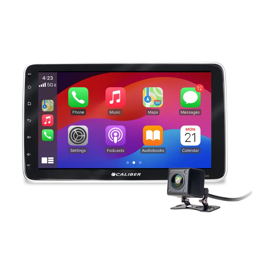 Caliber car multimedia system with touchscreen and reversing camera